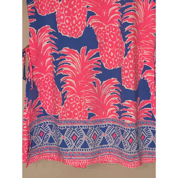 Lilly Pulitzer Blanca Stretch Romper Dress Shift Little Flamenco Pineapp… - Picture 9 of 14